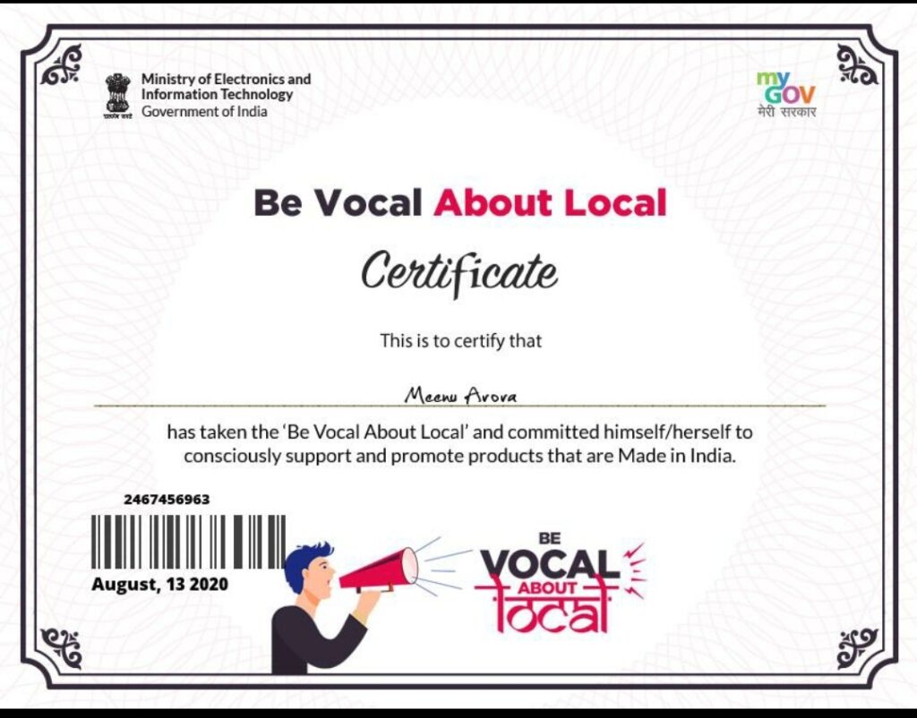 vocal for local pledge